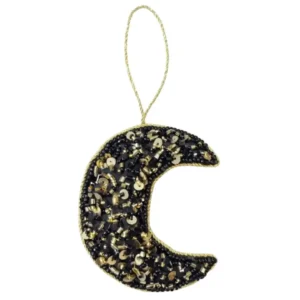 Black Gold Half Moon Ornament Décor