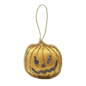 Yellow Beaded Halloween Ornament Decoration
