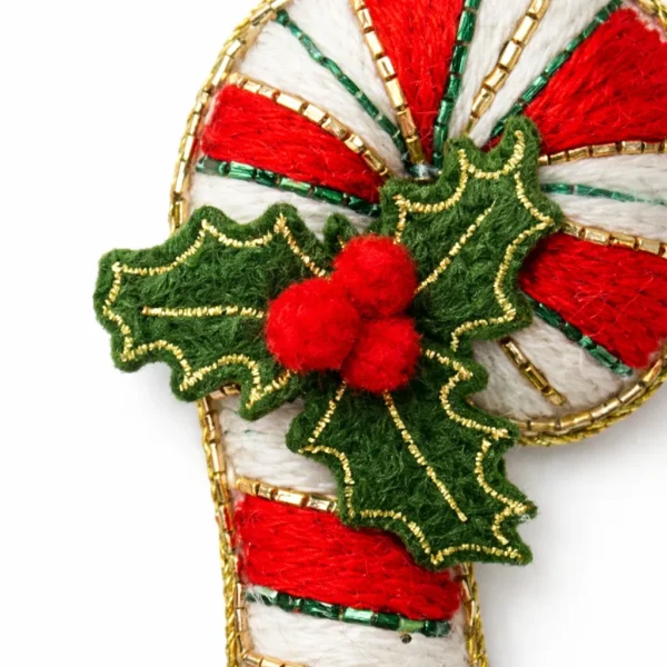 Red White Candy Cane Hanging Christmas Decoration
