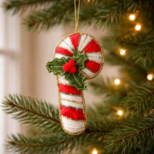 Red White Candy Cane Hanging Decoration