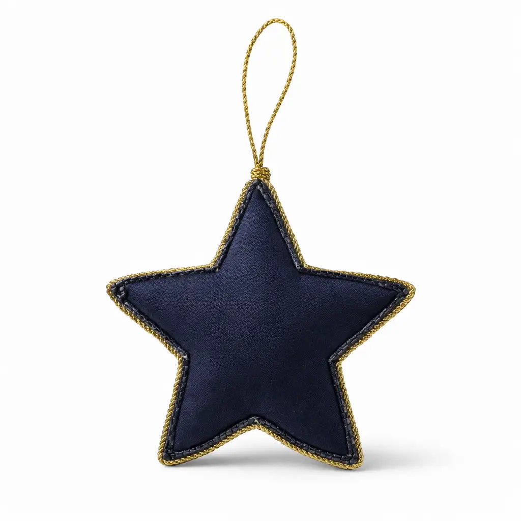 Navy Blue Beaded Star Hanging Ornament - Image 3