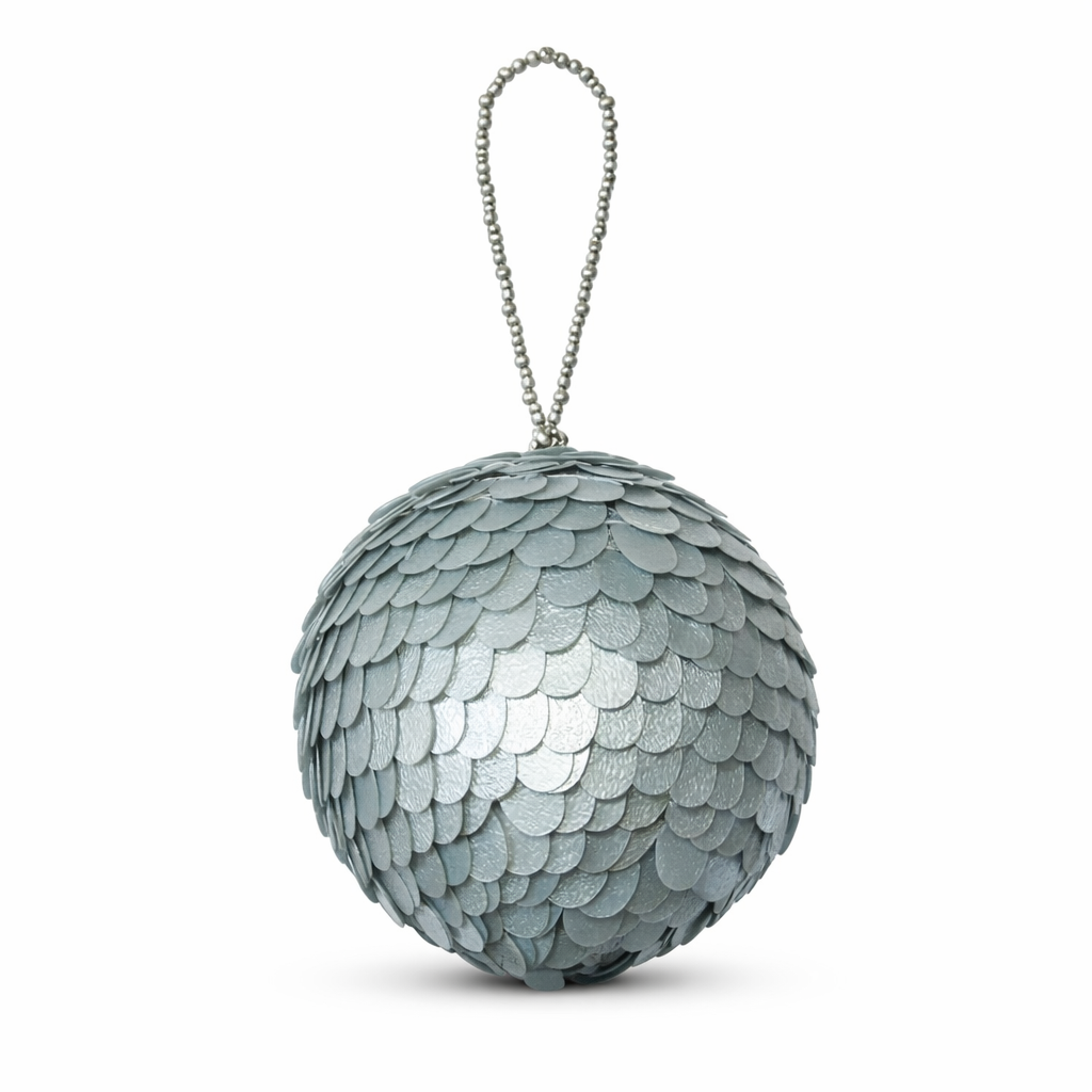 Bluish Sequin Ball Hanging Ornament Decor - Image 4